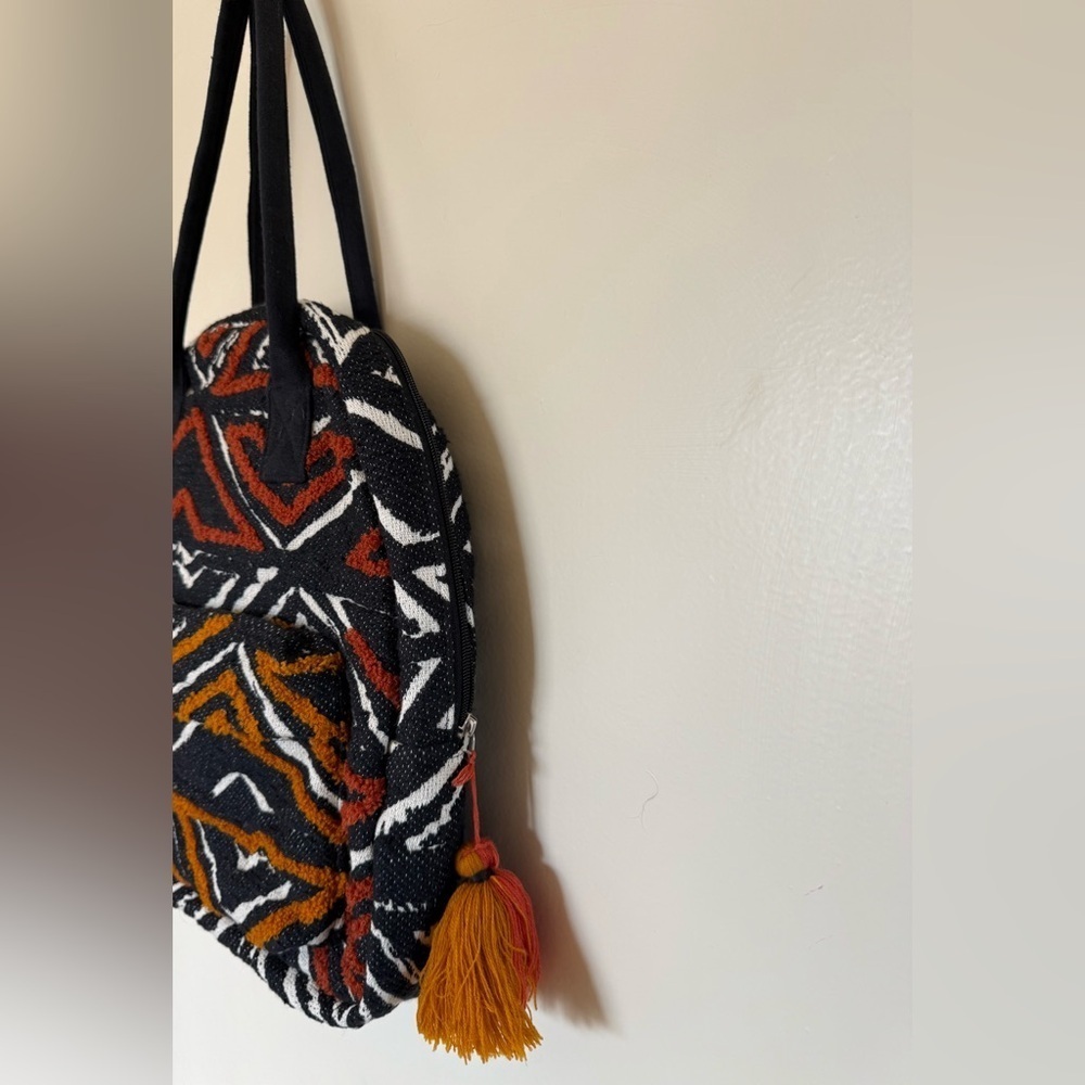 NWOT Vegan Bohemian Bag with Double Straps - Picture 3 of 6